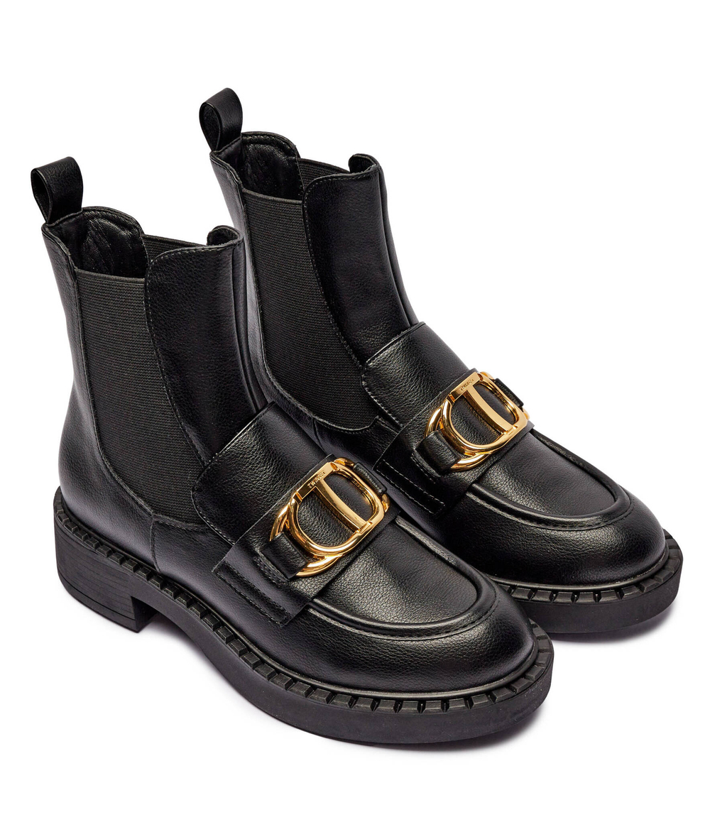 Кожаные челси TWINSET - черный(242TCP032)