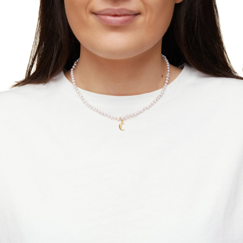 Колье Жемчужный Волшебник – Лиловое, Луна