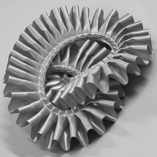 Лента плиссированная для наградных розеток. Цвет Белый 530V. Ширина 40 мм.