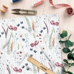 Ткань блэкаут полевые цветы утончённые