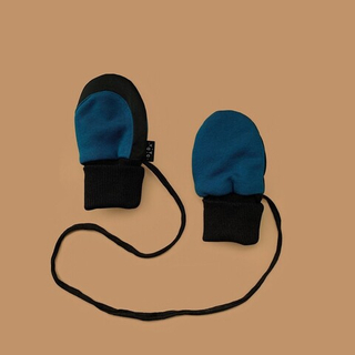 Легкие варежки (темная бирюза)