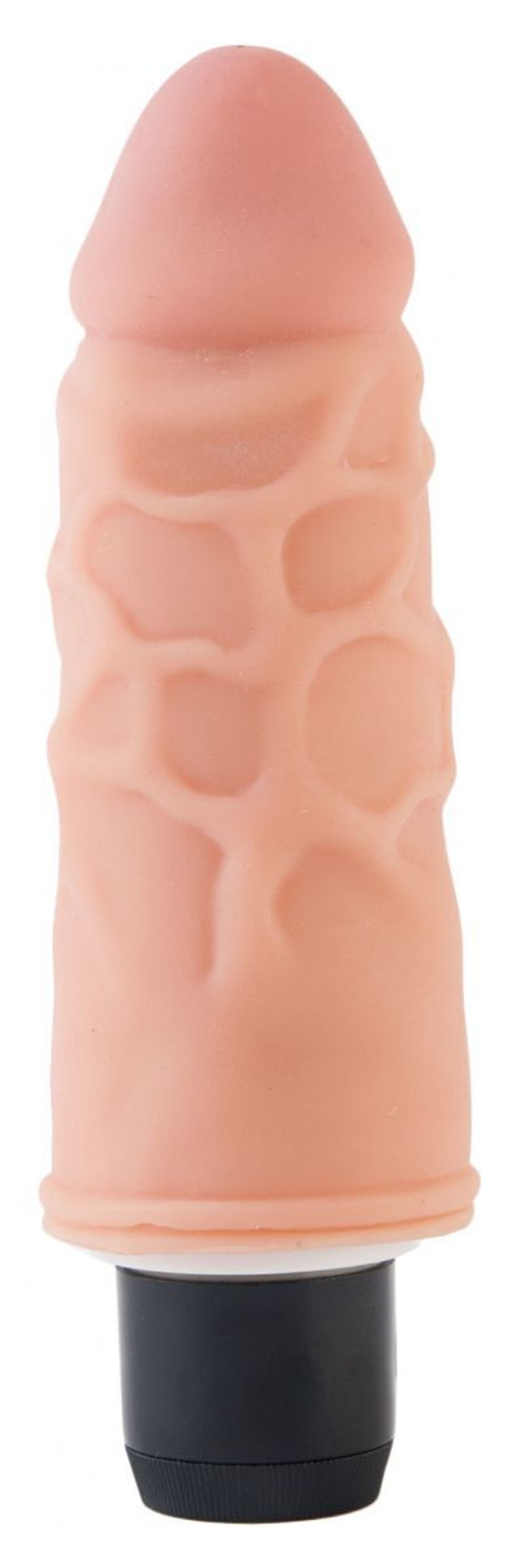 Телесный вибромассажёр из лавклон - 12,7 см. (Цвет: телесный)