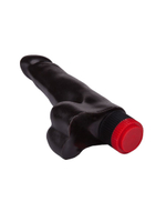 Чёрный вибромассажер-реалистик - 17,8 см. (Цвет: черный)