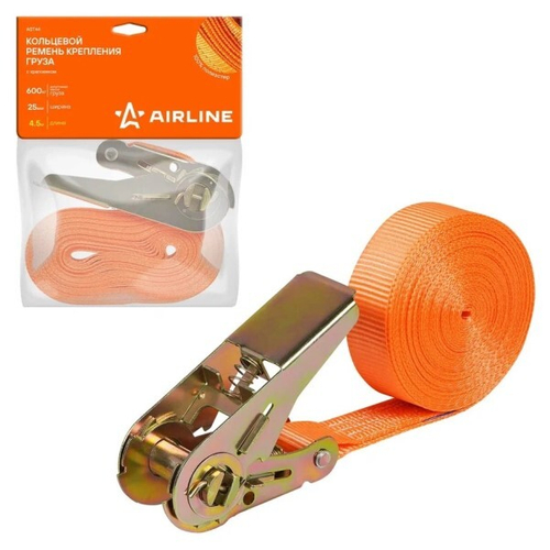 Стяжка груза (4,5м*25мм) 0,6 т. с храповым механизмом (кольцевой) (AIRLINE)