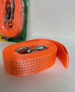 3Т-3М / Трос буксировочный для автомобиля, 3 тонны, длина 3 метра, с крюками, оранжевый, TG (1 шт.)