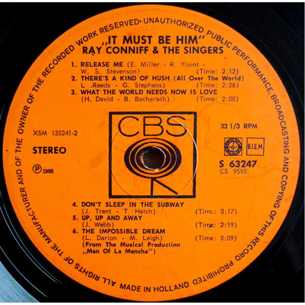 Ray Conniff And The Singers / It Must Be Him (LP)