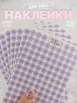 Наклейки 1-456 Ромашки фиолетовые