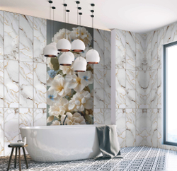 Панель ПВХ 3D Цветочное кружево 2 2700х250 мм