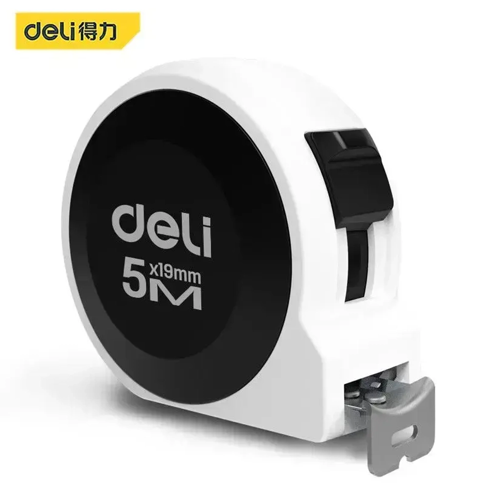 Рулетка "Home Series White" Deli H8005B 5м х 19мм (Эксклюзивный дизайн, подарочная упаковка)