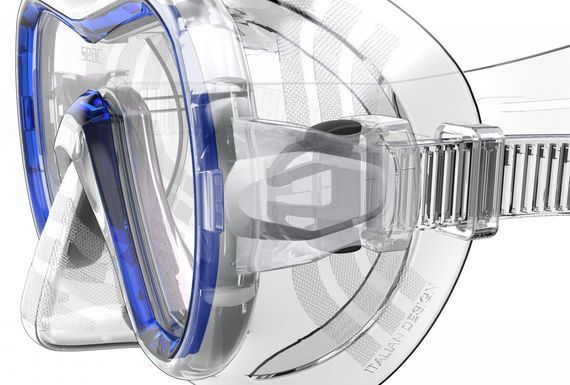 Маска Seac Giglio синяя рамка/прозрачный силикон