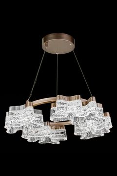 Подвесная люстра LED 40W 3000К/4000К/5500К LE7724/600 Grey серый Recif Leon