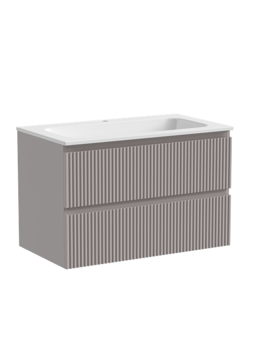 Тумба с раковиной Sancos Snob R 80 см SNR80SM doha soft