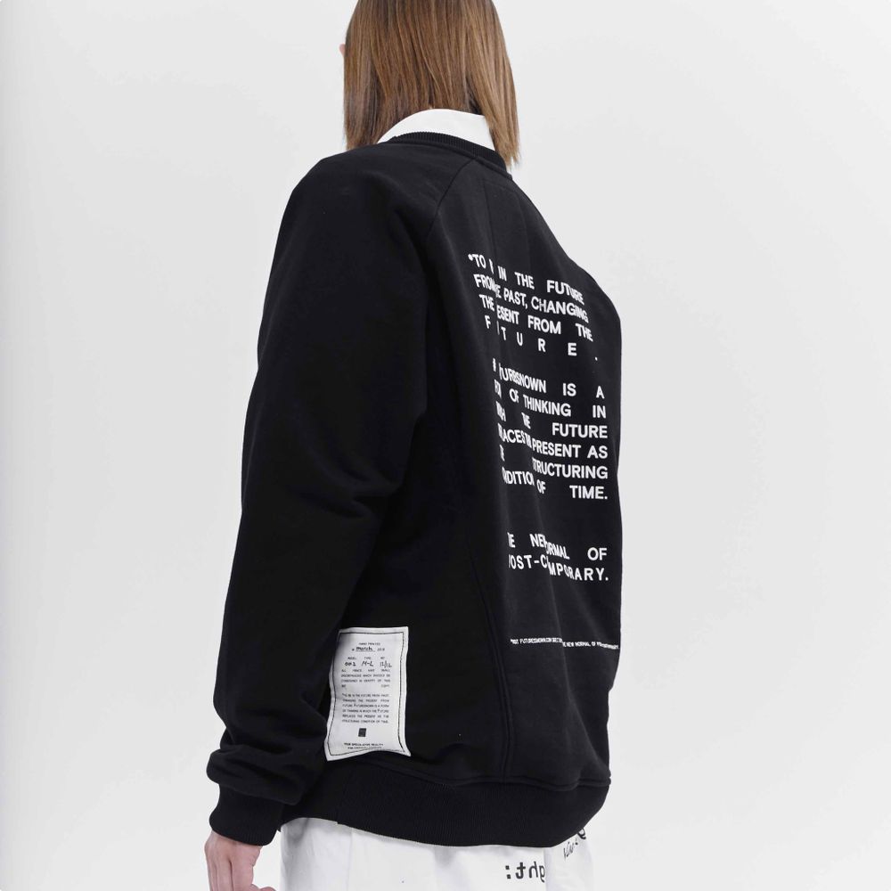 Толстовка Futureisnown Text Back Sweatshirt Черная