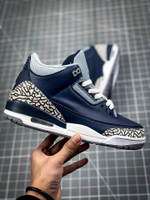 AIR JORDAN 3 RETRO GEORGETOWN MIDNIGHT NAVY/CEMENT GREY/WHITE