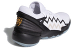 Adidas D.O.N. Issue #2 Gca lace-up fabric breathable mid-top basketball shoes men's white and black