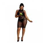 Сексуальное платье-сетка от Moonlight модель № 06 черное (plus size)