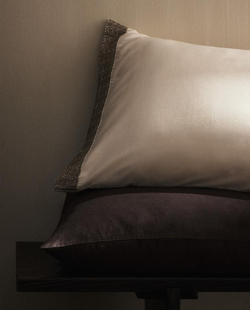 ZARA HOME САТИНОВАЯ НАВОЛОЧКА С ВЫШИВКОЙ, БЕЖЕВЫЙ