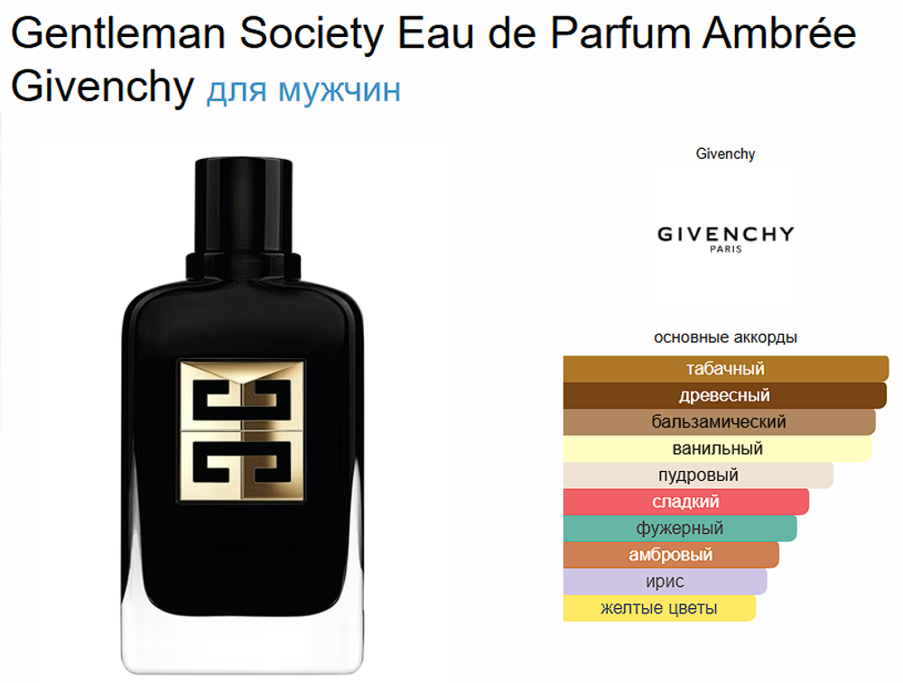 Givenchy Gentleman Society Eau de Parfum Ambrée 100 ml (duty free парфюмерия)