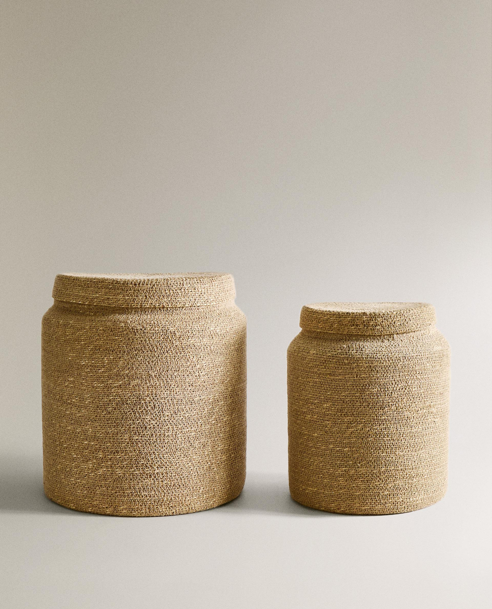 Zara Home Корзина из морской травы, цвет бежевый, 34 см
