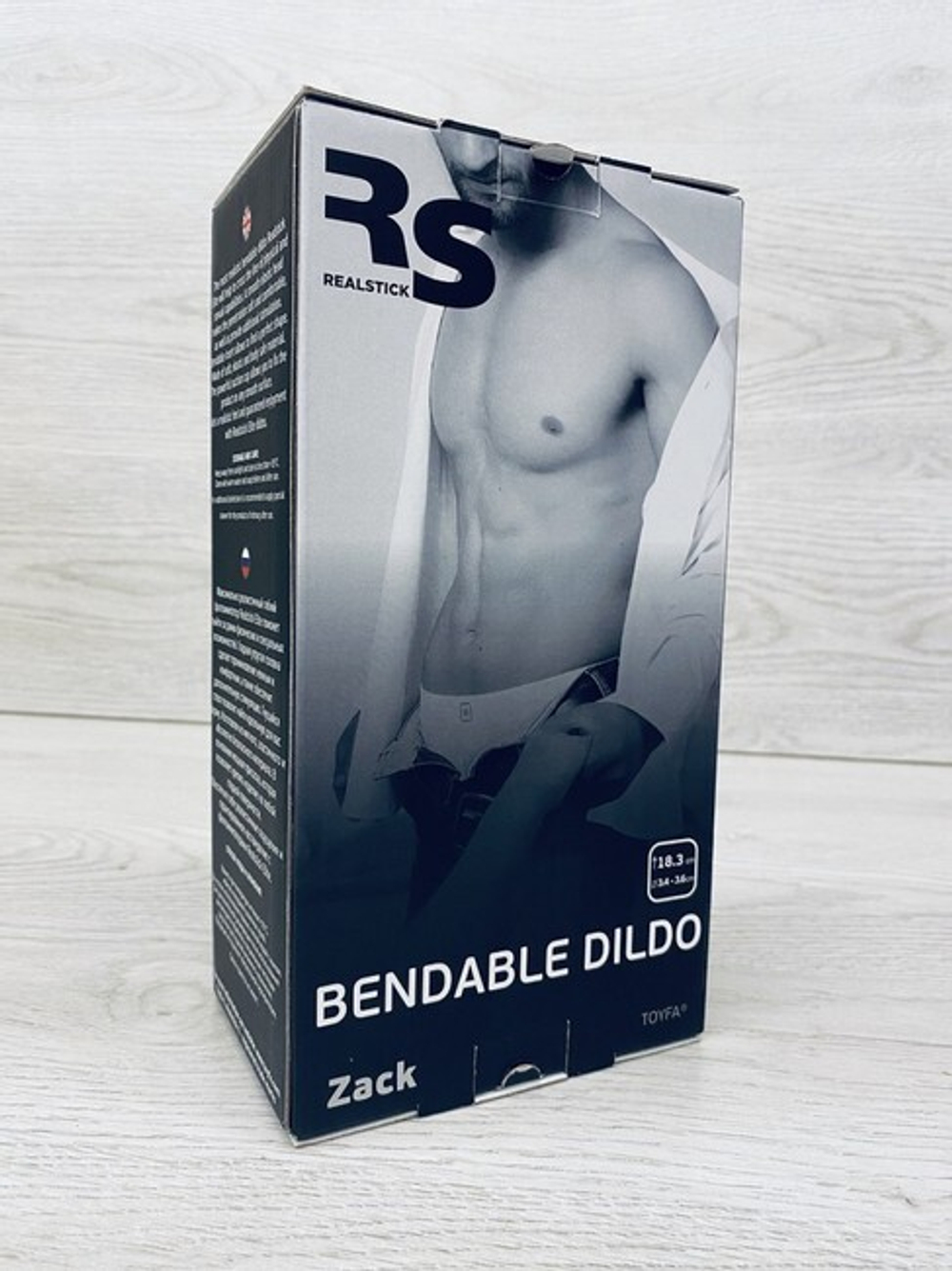 Гнущийся реалистичный фаллос на присоске Real Stick Zack (Цвет: телесный)