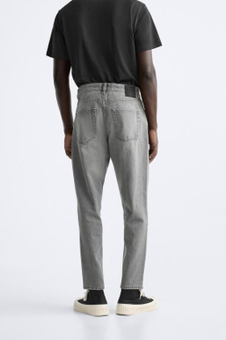 ZARA ДЖИНСЫ SLIM FIT, СЕРЫЙ