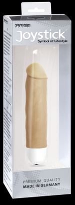 Бежевый вибратор Nature Bruce Comfort - 16 см. (Цвет: бежевый)