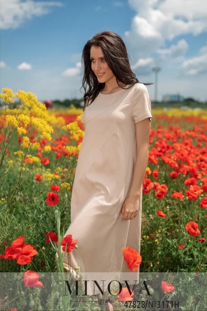 Платье 3171Н-Бежевый Minova