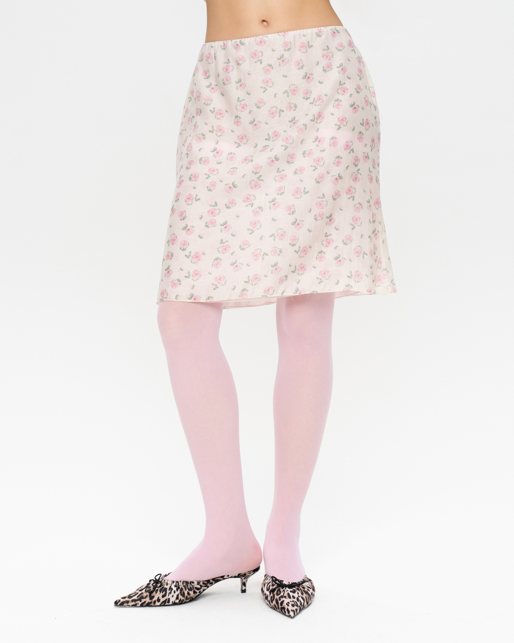 Юбка из органзы в мелкий цветочек