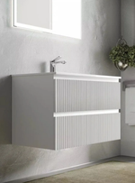 Тумба подвесная SANCOS Snob R 1195х445х500, c двумя ящиками оснащенными доводчиками, Bianco, арт.SNR120W