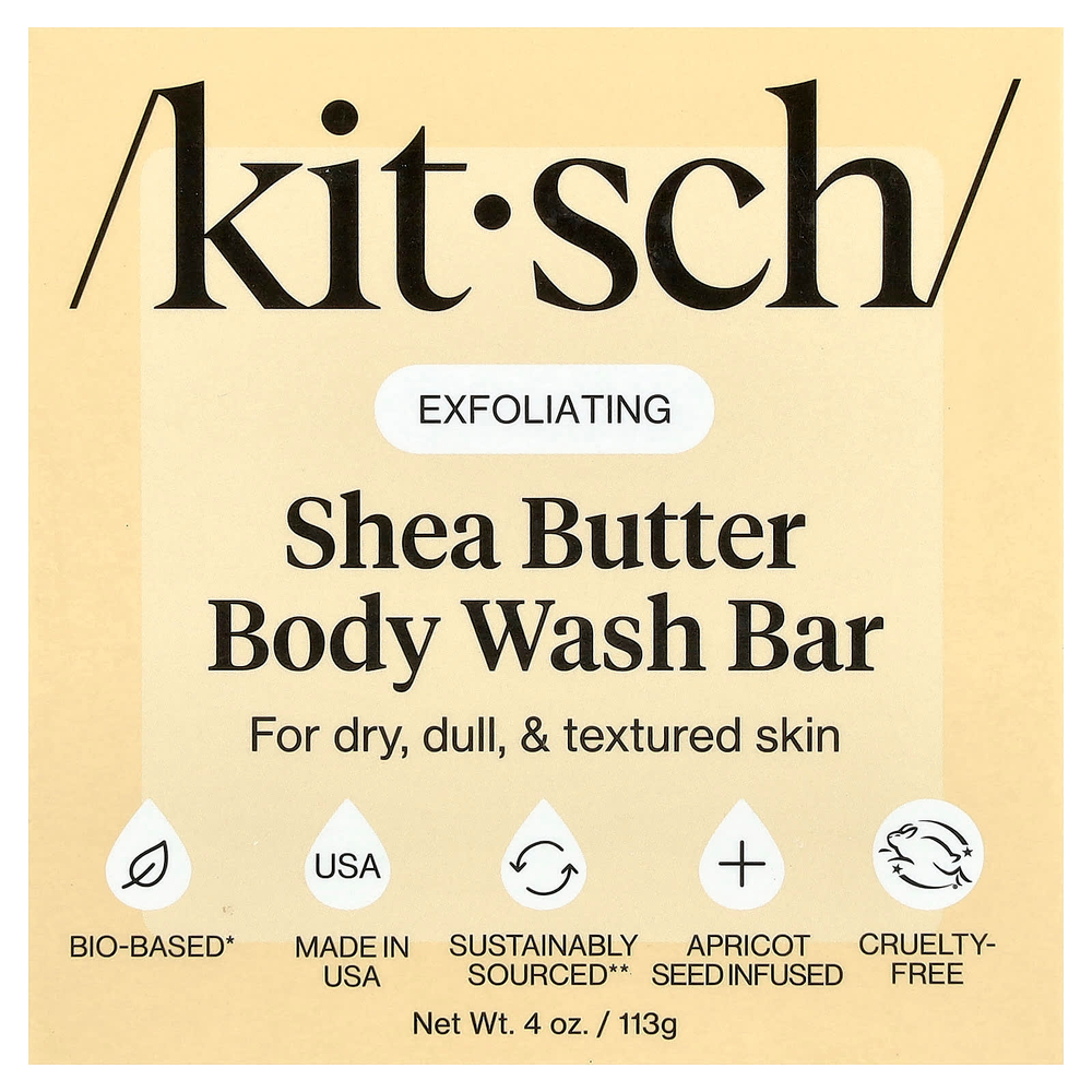 Kitsch, увлажняющее мыло для тела, миндаль и ши, 113 г (4 унции)