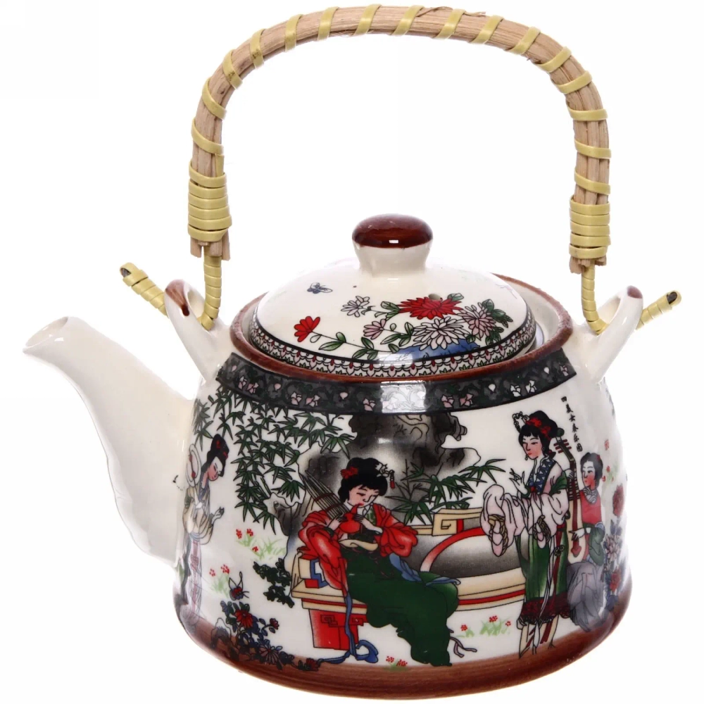 Чайник заварочный керамический 400мл с ситом «Гейши красавицы»