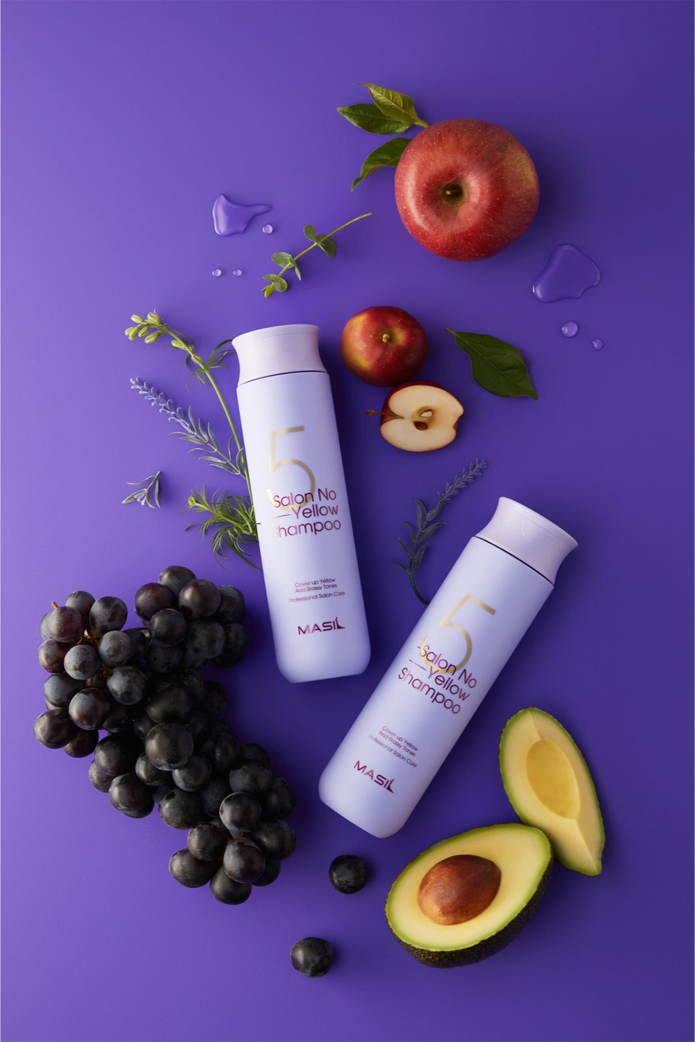 MASIL 5 Salon No Yellow - фиолетовый шампунь, нейтрализующий желтоватый оттенок /   300  ml  / GTIN 8809744060361