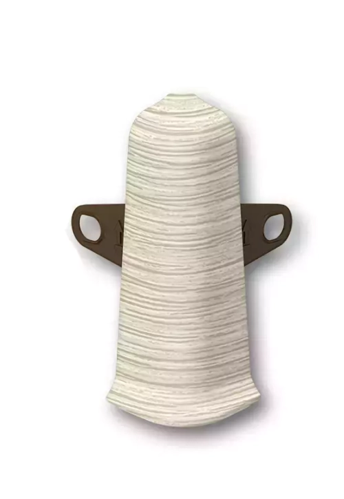 Угол наружный с крепежом для плинтуса 70мм "Деконика" 418 Дуб жемчужный