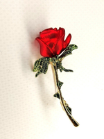 Брошка "Алая роза".