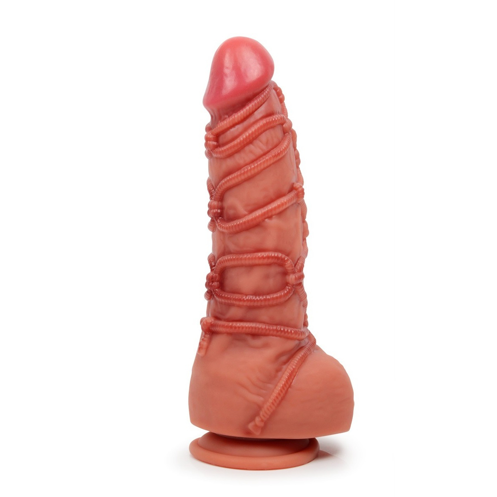 Фаллоимитатор с присоской реалистичный телесный 25 см