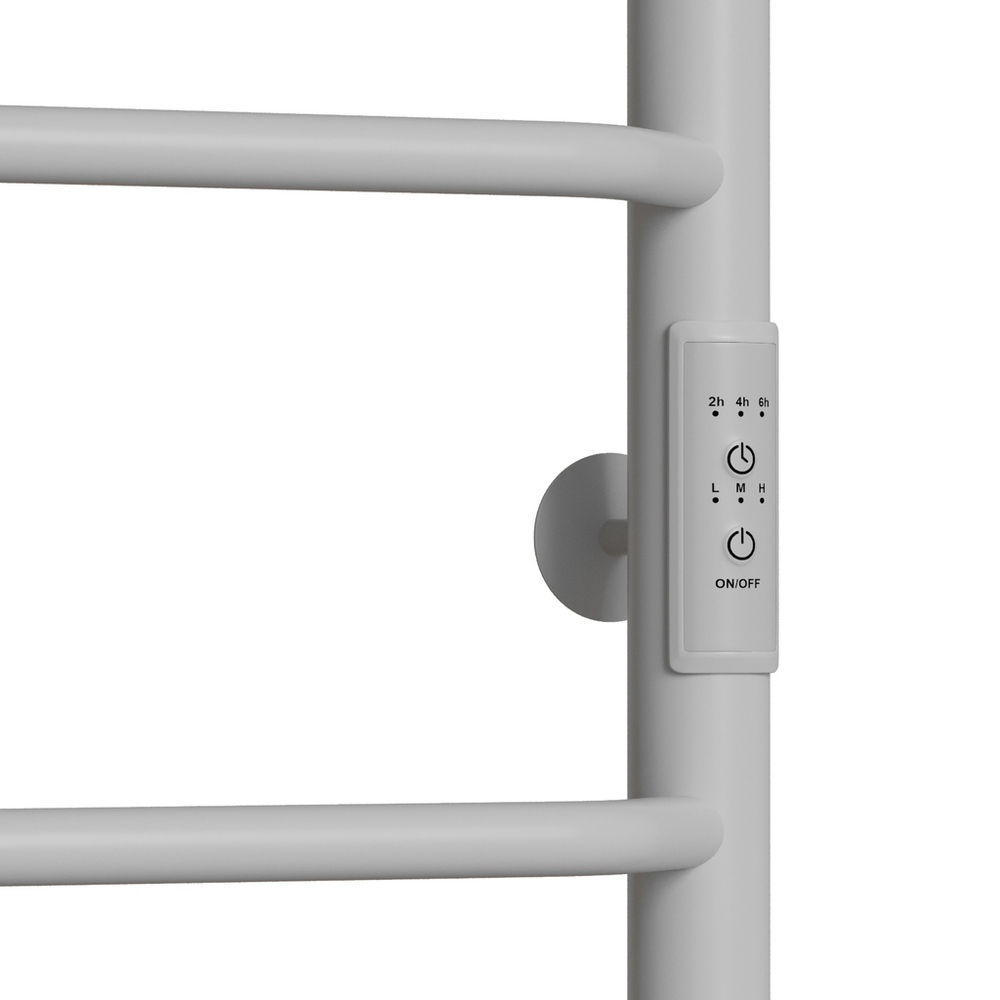 Полотенцесушитель MIXLINE MIRA  60х50 (таймер, 251Вт, 3 перекладины + ПОЛКА) электрический БЕЛЫЙ