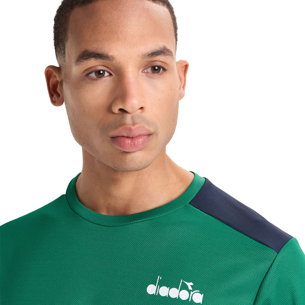 Мужское теннисное поло Diadora Core T-Shirt Men - Green, Multicoloured