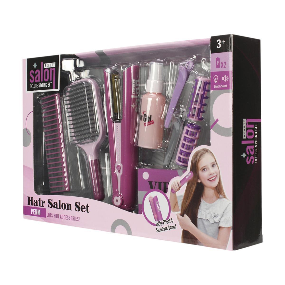 Набор парикмахера "Модная девчонка" (звук, ветер, на бат.) (Арт. 2405971)