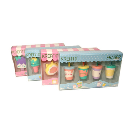 Набор ластиков  4 шт. "Сладости" ассорти дизайнов