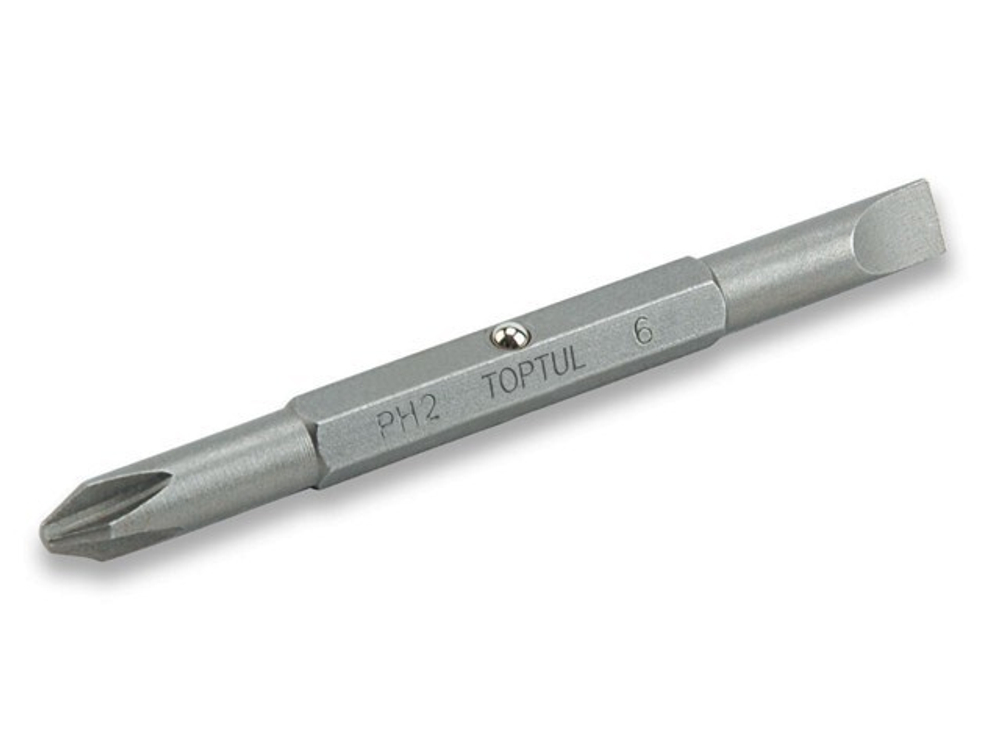 Насадка двухсторонняя PH2/SL6mm 75мм TOPTUL (FKAA0206)