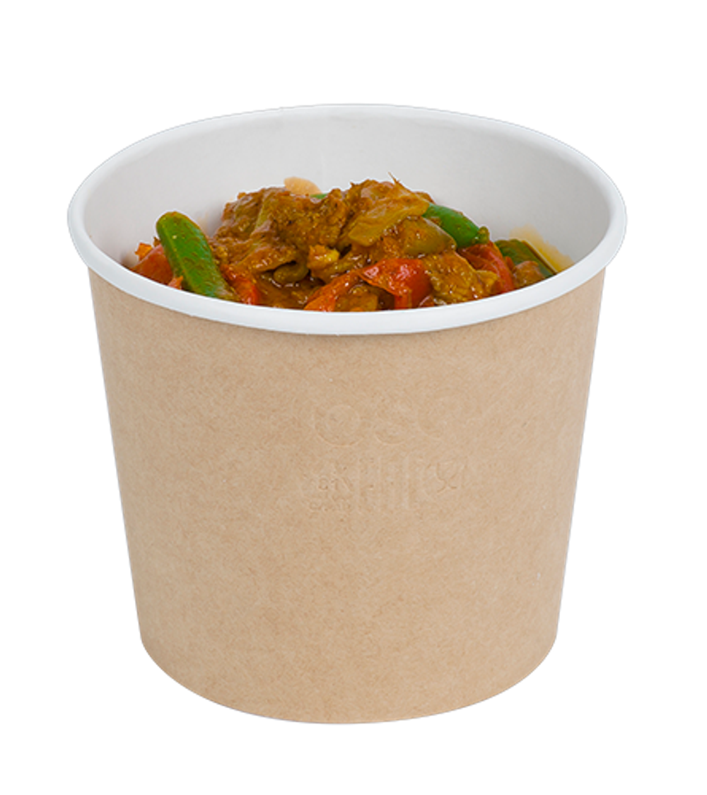 OSQ Упаковка Round Bowl крафт 500 БЕЗ КРЫШКИ (1/30/450)