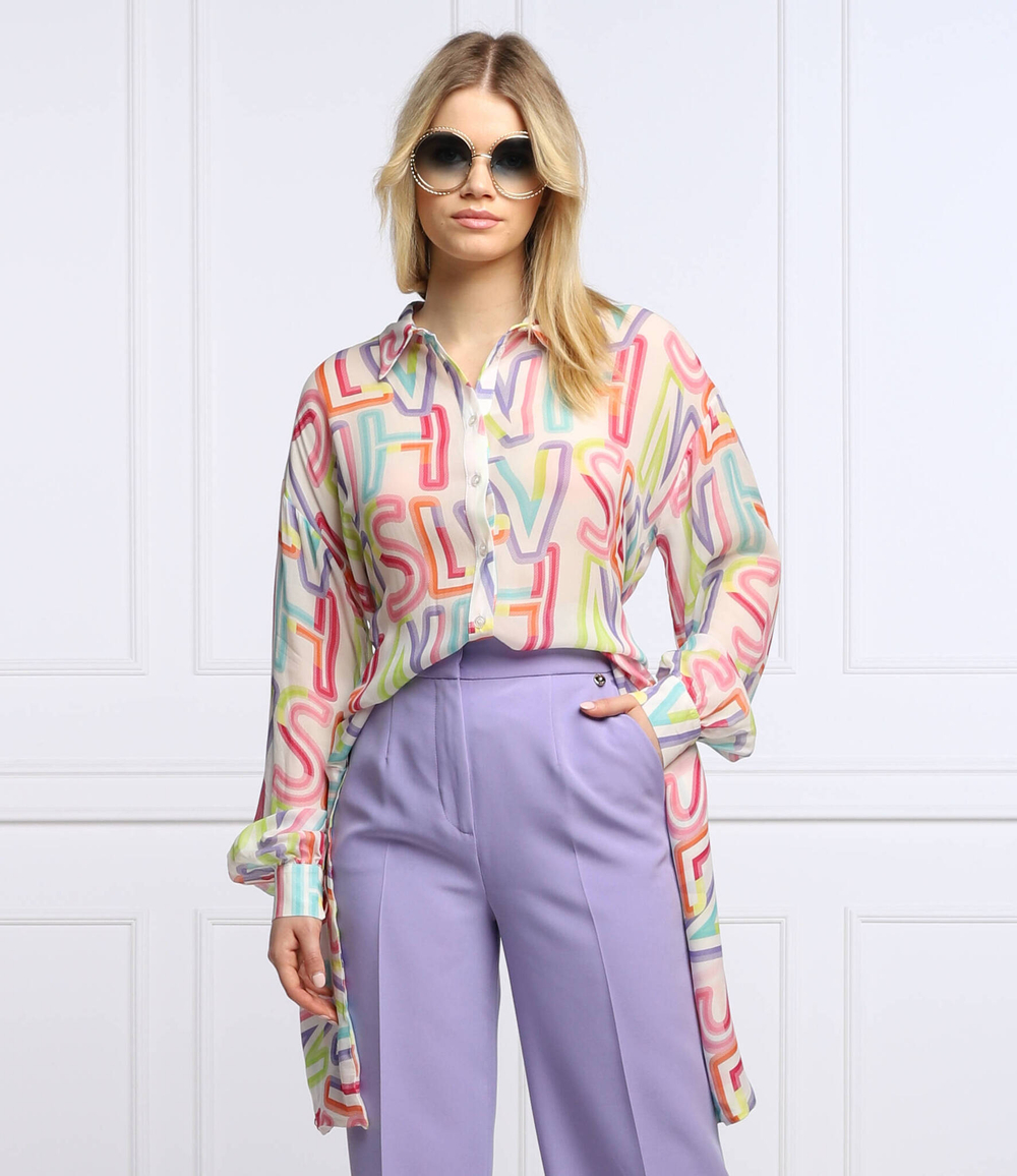 рубашка shirt gleti Silvian Heach - разноцветная(CVP22037CA)