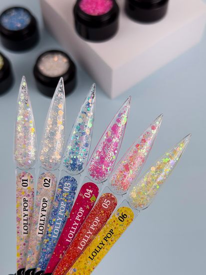 Глиттер гель Lolly Pop 06 builder gel Enigma 5 мл