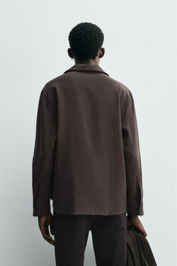 ZARA РУБАШКА СТРУЯЩЕГОСЯ ПОКРОЯ, ТЕМНО-ГРАНАТОВЫЙ