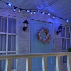 LED-D45-1W-BLUE-E27-CL-С PINEAPPLE Лампа декоративная светодиодная. Форма Ананас. прозрачная. Цвет синий. Картон. ТМ Volpe