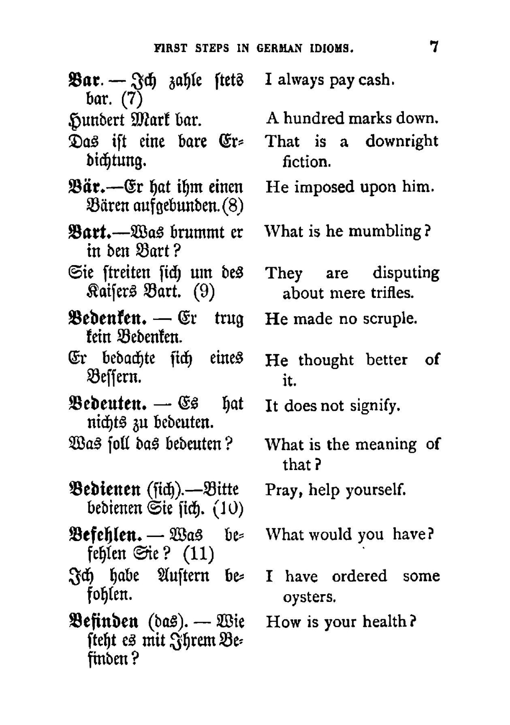 First steps in German idioms, containing an alphabetical list of idioms, explanatory notes and examination papers | A L. Becker