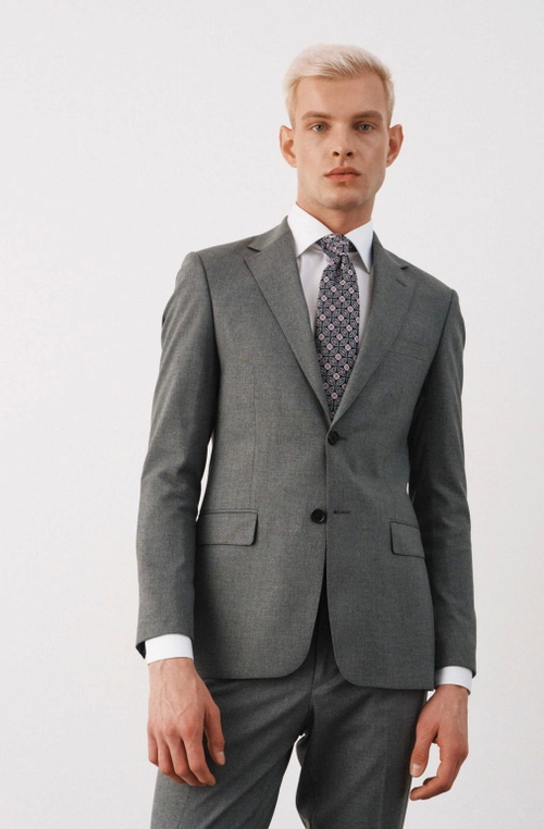 Мужской костюм двойка (серый) В63