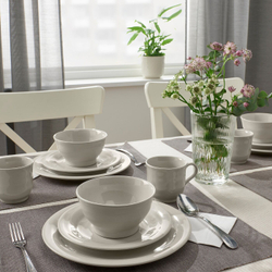 IKEA SANDSKÄDDA  (ИКЕА САНДСКÄДДА)  -  Миска, светло-серо-бежевый, 14 см