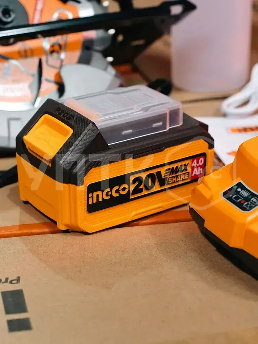 Акк. Дисковая пила 185мм +4Ач+ЗУ 20В б/щ + акк. Блендер INGCO COSLI240207 с НДС