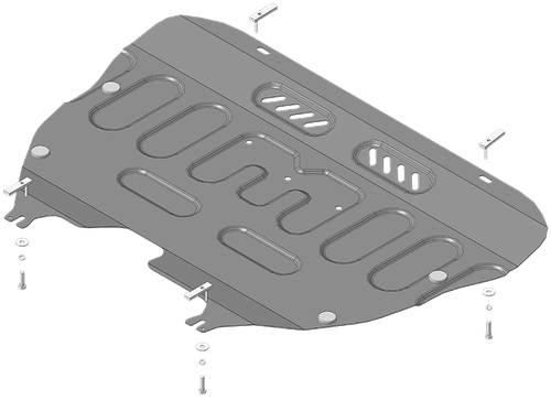 Защита стальная 2 мм двигателя и кпп для Ford Mondeo Motodor.70703